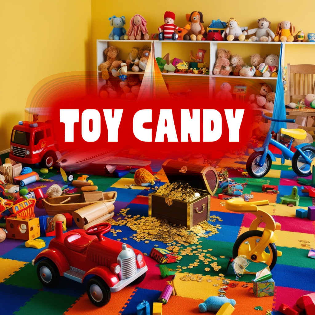 Toy Candy, colorful and whimsical candies shaped like toys, perfect for kids
