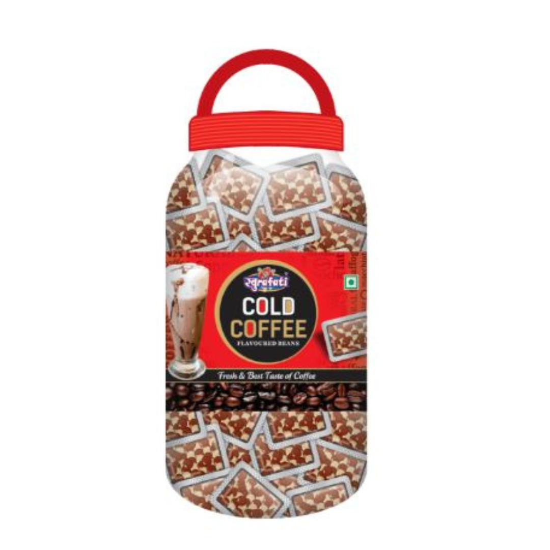 Refreshing cold coffee drink, served in a glass with ice, perfect for a cool pick-me-up